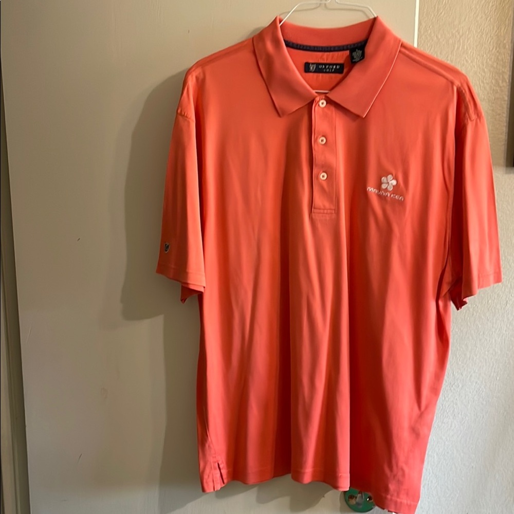 Oxford Coral Polo Shirt
